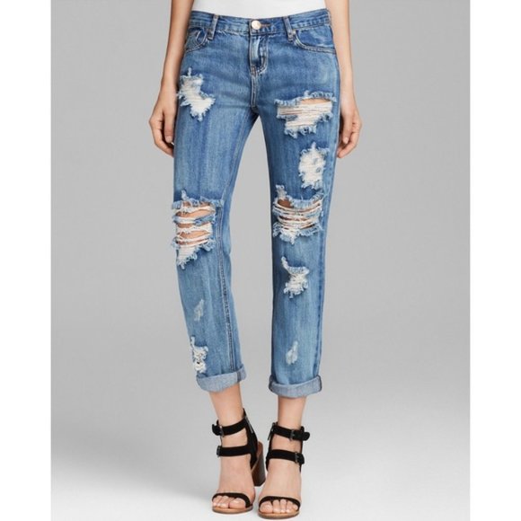 One Teaspoon Awesome Baggies Distressed Jeans - Picture 1 of 9